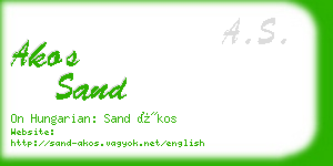 akos sand business card